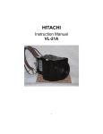 Hitachi Camcorder vl-21a User's Manual