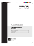 Hitachi 50HDA39 User's Manual