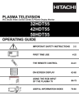 Hitachi 32HDT55 User's Manual