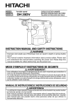 Hitachi Koki USA cordless hammer User's Manual