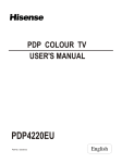 Hisense Group PDP4220EU User's Manual