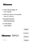 Hisense Group PDP4211EU User's Manual
