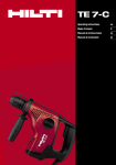 HILTI TE 7-C User's Manual