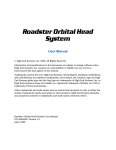 High End Systems Roadster Orbital Head System User's Manual