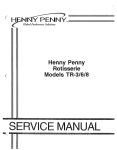 Henny Penny TR-3/6/8 User's Manual