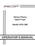 Henny Penny OFG-390 User's Manual