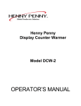 Henny Penny DCW-2 User's Manual