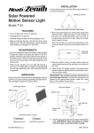 Heath Zenith Motion Sensor Light 7101 User's Manual