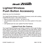 Heath Zenith Lighted Wireless Push Button Accessory User's Manual