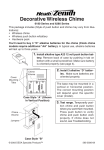 Heath Zenith Decorative Wireless Chime 6280 User's Manual