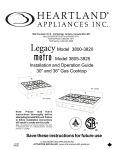 Heartland Bakeware 3805-3825 User's Manual