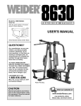HealthRider WESY8630C3 User's Manual