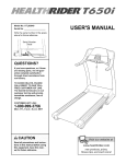 HealthRider HTL93940 User's Manual