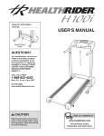 HealthRider HRTL34305.0 User's Manual