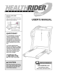 HealthRider HRTL14900 User's Manual