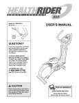 HealthRider HREL69011 User's Manual