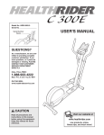 HealthRider HREL2005.0 User's Manual