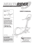 HealthRider HREL11900 User's Manual
