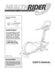HealthRider HREL09980 User's Manual