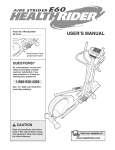 HealthRider HRCCEL59930 User's Manual