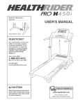 HealthRider H450I User's Manual