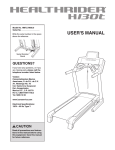 HealthRider H130T HMTL79608.0 User's Manual