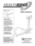 HealthRider E 530 User's Manual