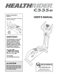 HealthRider C535E HREL32907.0 User's Manual