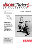 HealthRider 831.28794 User's Manual
