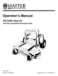 Hayter Mowers RZT420H User's Manual