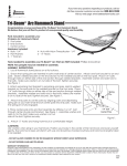 Hatteras Hammocks Arc Hammock Stand Tri-Beam User's Manual
