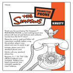 HASBRO The Simpsons 70236 User's Manual