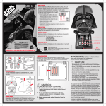 HASBRO Star Wars Darth Vader Voice Changer 85412 User's Manual