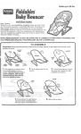 HASBRO Foldables Baby Bouncer User's Manual