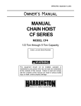 Harrington Hoists CF4 User's Manual