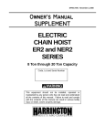 Harrington Hoists ER2 User's Manual