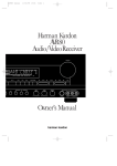 Harman Kardon AVR80 User's Manual