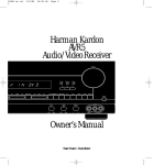 Harman Kardon AVR5 User's Manual