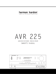 Harman Kardon AVR 225 User's Manual