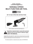 Harbor Freight Tools Variable Speed Multifunction Air Tool Product manual