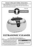 Harbor Freight Tools Ultrasonic Cleaner Product manual