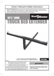 Harbor Freight Tools Truck Bed Extender Product manual