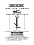 Harbor Freight Tools Stand for Shrinker and Stretcher Machines Product manual