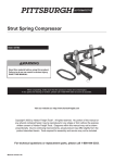 Harbor Freight Tools Single Action Strut Spring Compressor Product manual