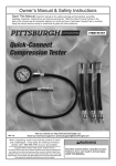 Harbor Freight Tools Quick_Connect Compression Tester Product manual