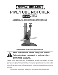 Harbor Freight Tools Pipe/Tubing Notcher Product manual