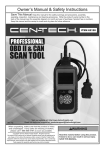 Harbor Freight Tools OBD II & CAN Professional Scan Tool Product manual