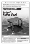 Harbor Freight Tools Mechanic's Roller Seat Product manual