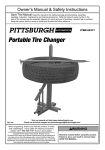 Harbor Freight Tools Manual Tire Changer Product manual