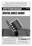 Harbor Freight Tools Magnetic Digital Angle Gauge Product manual